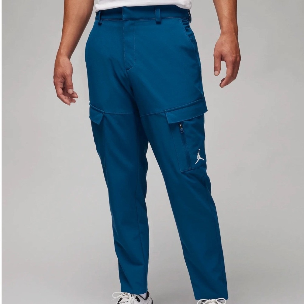 Jordan Sport Golf Cargo Pants Mens Blue Tapered Fit Jumpman Logo DZ0540-491